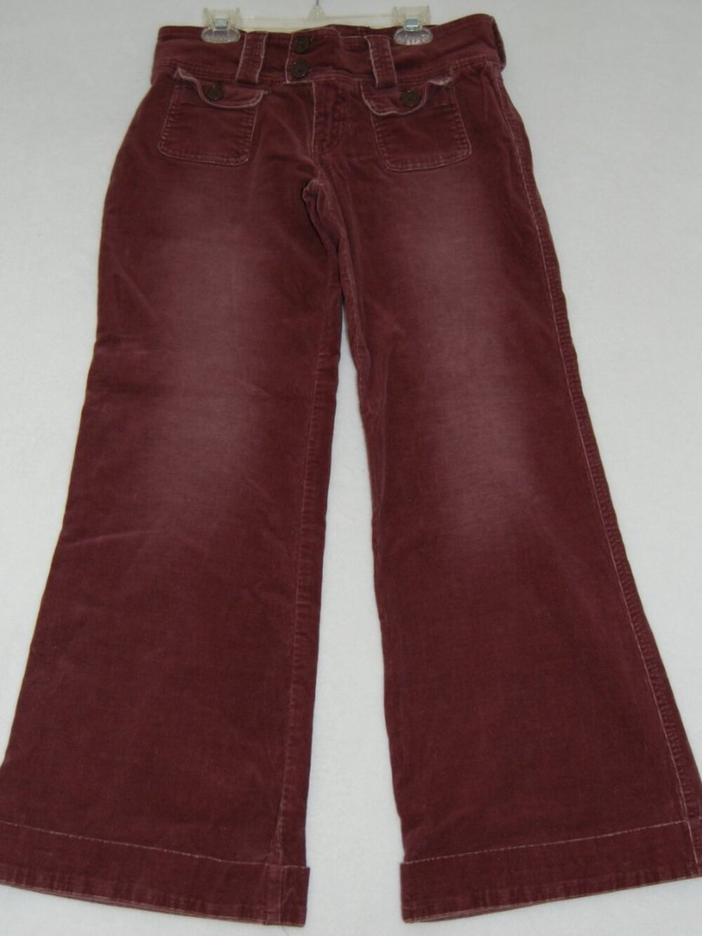 Abercrombie & Fitch, Women Size 4, Plum Corduroy Low-Rise Pants, Vintage Y2K - Picture 5 of 15